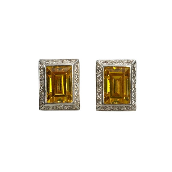 Art Deco stud earrings 925 silver vintage gift pa… - image 7