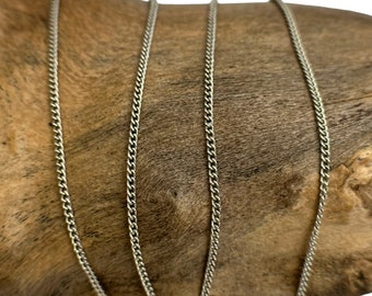 Curb chain 835 silver 42 cm long 1.1 wide vintage gift chain necklace silver chain solid chain ladies