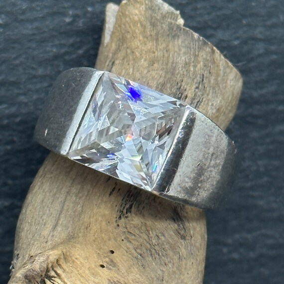 Gemstone ring 925 silver s.Oliver Vintage 18.8 mm… - image 7