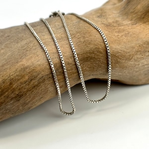 Short Venetian chain 39 cm silver chain 925 silver 1.1 mm thick vintage necklace patina gift retro timeless modern