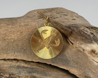 Médaille Ancienne En Argent - Zodiaque Cancer - 27 X 10 Mm - Bon état