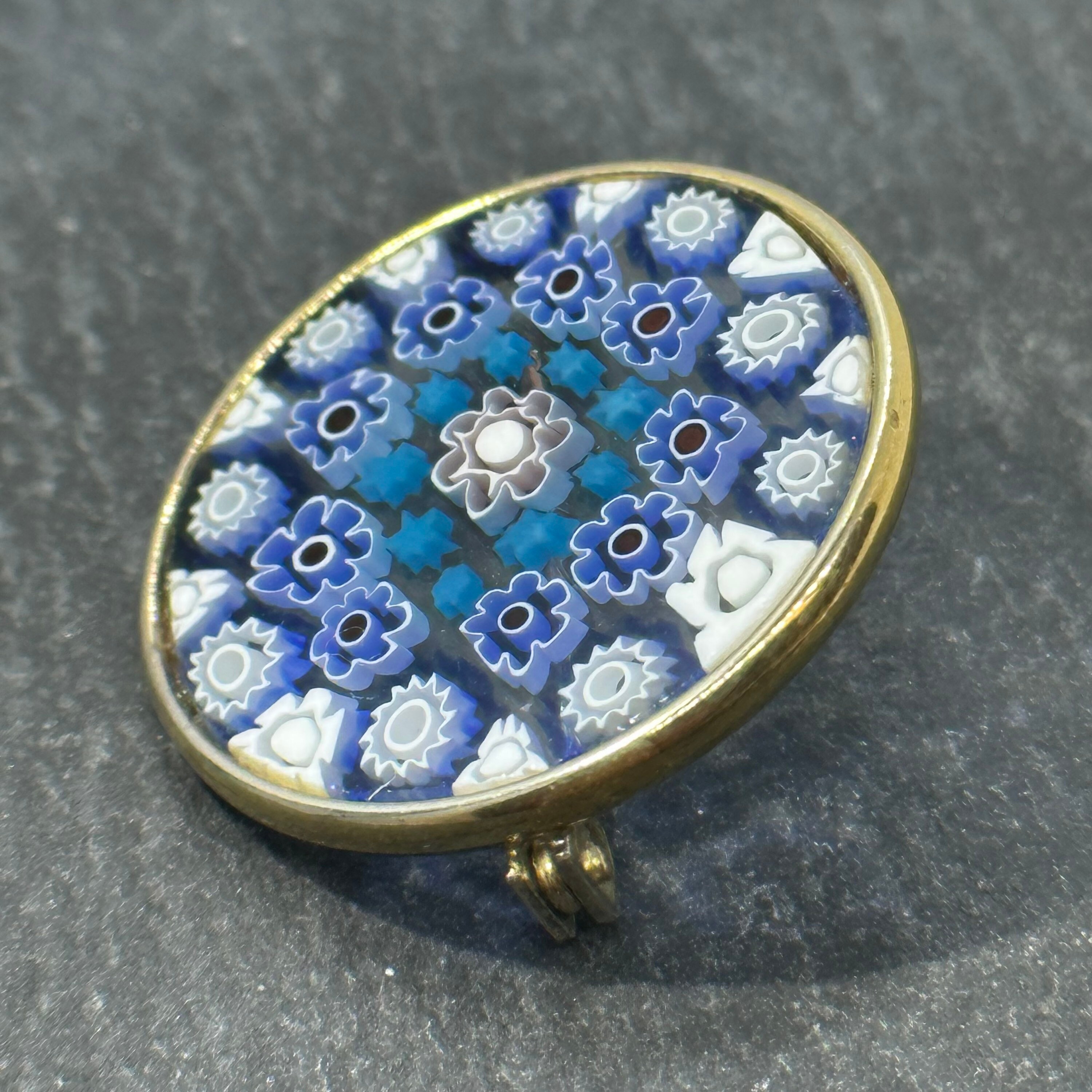 Design Brosche 800er Silber 27mm edel Patina Damen Blumen Retro zeitlos ...