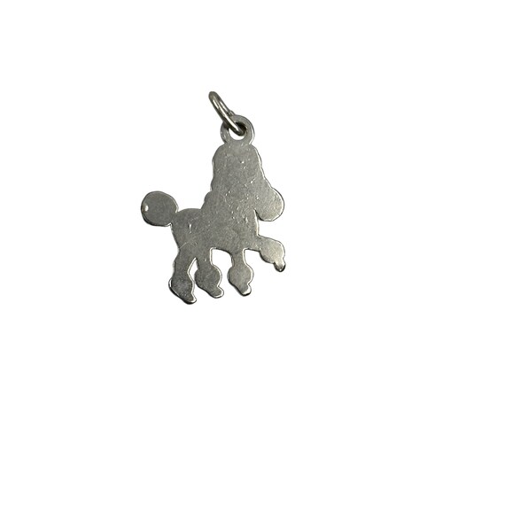 Poodle necklace pendant real silver vintage gift … - image 4