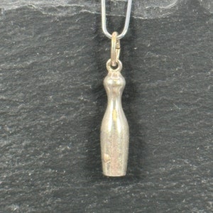 Bowling skittles necklace pendant 835 silver 28 x 5 mm vintage pendant sustainable jewelry gift exclusive eye-catcher retro timeless luxury