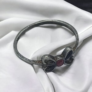 Bow Ring 925 Silver Vintage 18 mm Size 57 Gift Classy Exclusive Silver Ring with Patina Ladies Design Exclusive Design Eyecatcher