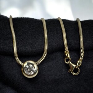 Snake chain 45 cm long 1.9 mm thick 925 silver silver chain noble vintage retro design ladies gift eye-catcher luxury gold-colored pendant