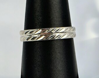 Bague Vintage Borgia En Argent 925 Avec Onyx Noir - Taille 58 - Style Années 1970 - Neuf Parfait