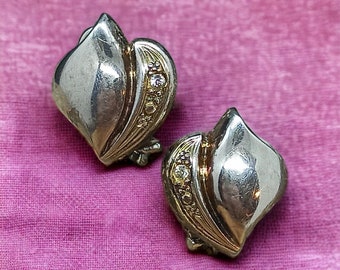 Design ear clips 14 x 12 mm 925 silver earrings ear clips vintage retro eye-catcher gift women's zirconia