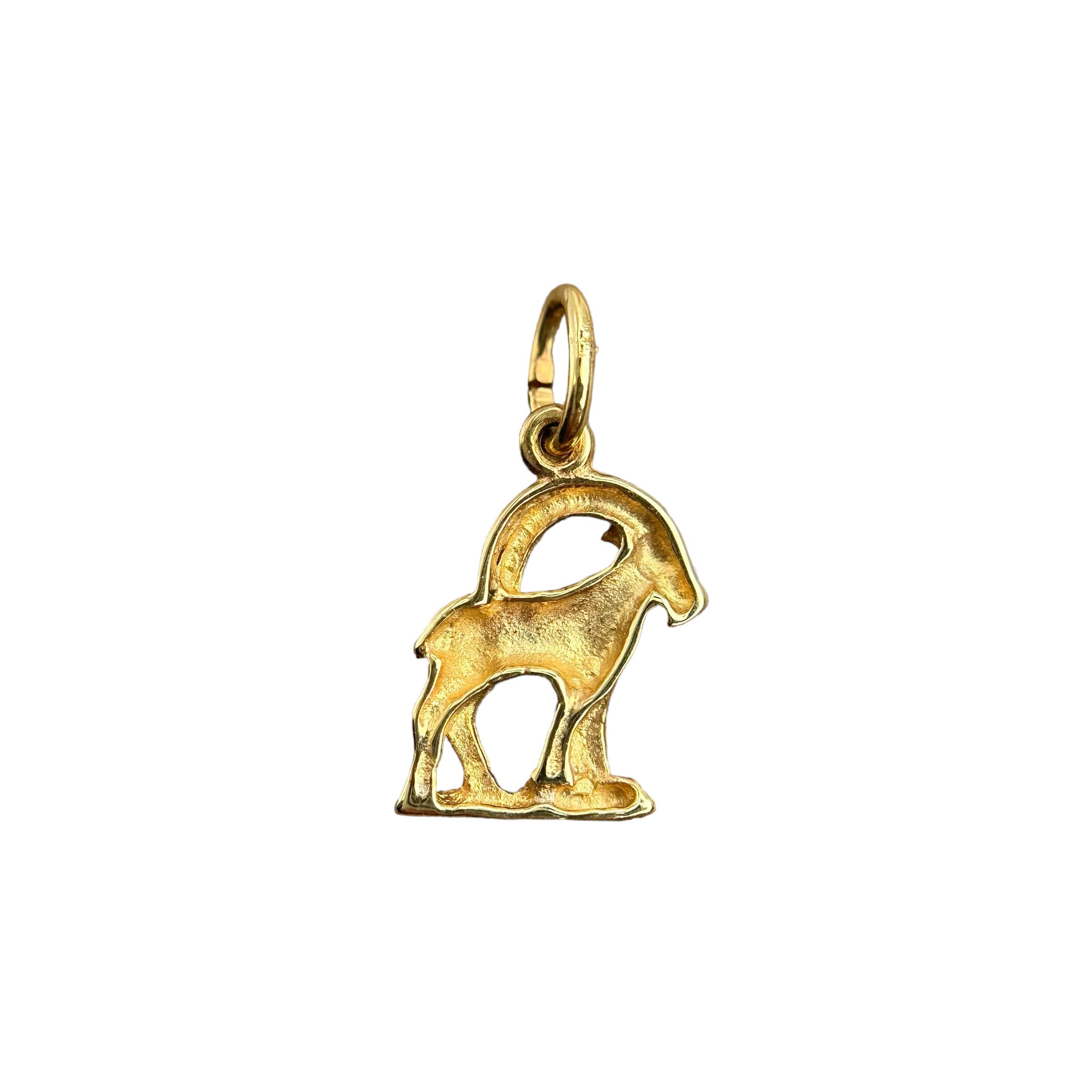 erste Klasse Steinbock Anhänger Gold 8kt modern Kettenanhänger Sternzeichen Eyecatcher Trend Luxus 8ct 333 Horoskop 333er