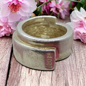 Luxury Ring 17.5 mm size 55 Joop Designer 925 Silver Vintage Patina Memory Luxury Patron Nothing is without flaws in life Gift