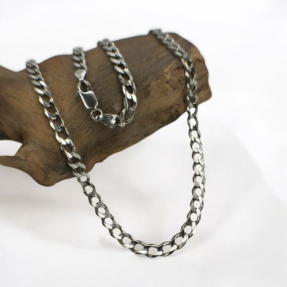 925 Argento Sterling Catena / Vero Argento/50,0cm/9,3g - Foto 3