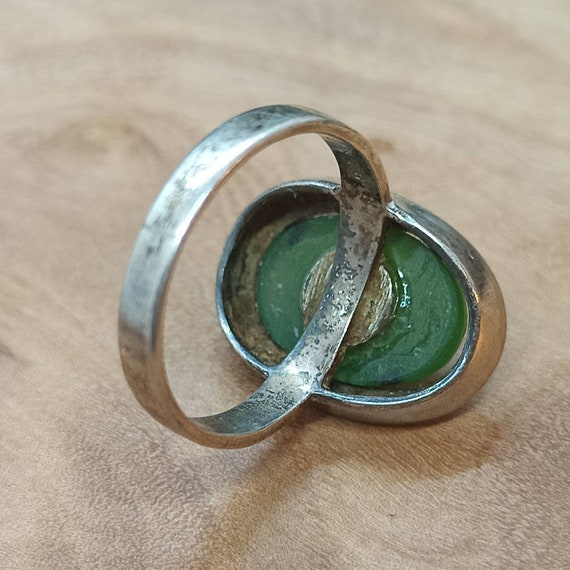 Gemstone Ring 925 Silver Vintage 17.8 mm Gr. 56 G… - image 9