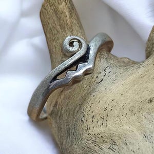 Vintage ring 925 silver 18.6 mm size 58 patina gift ladies exclusive silver ring pattern structure retro timeless modern luxury eye-catcher old