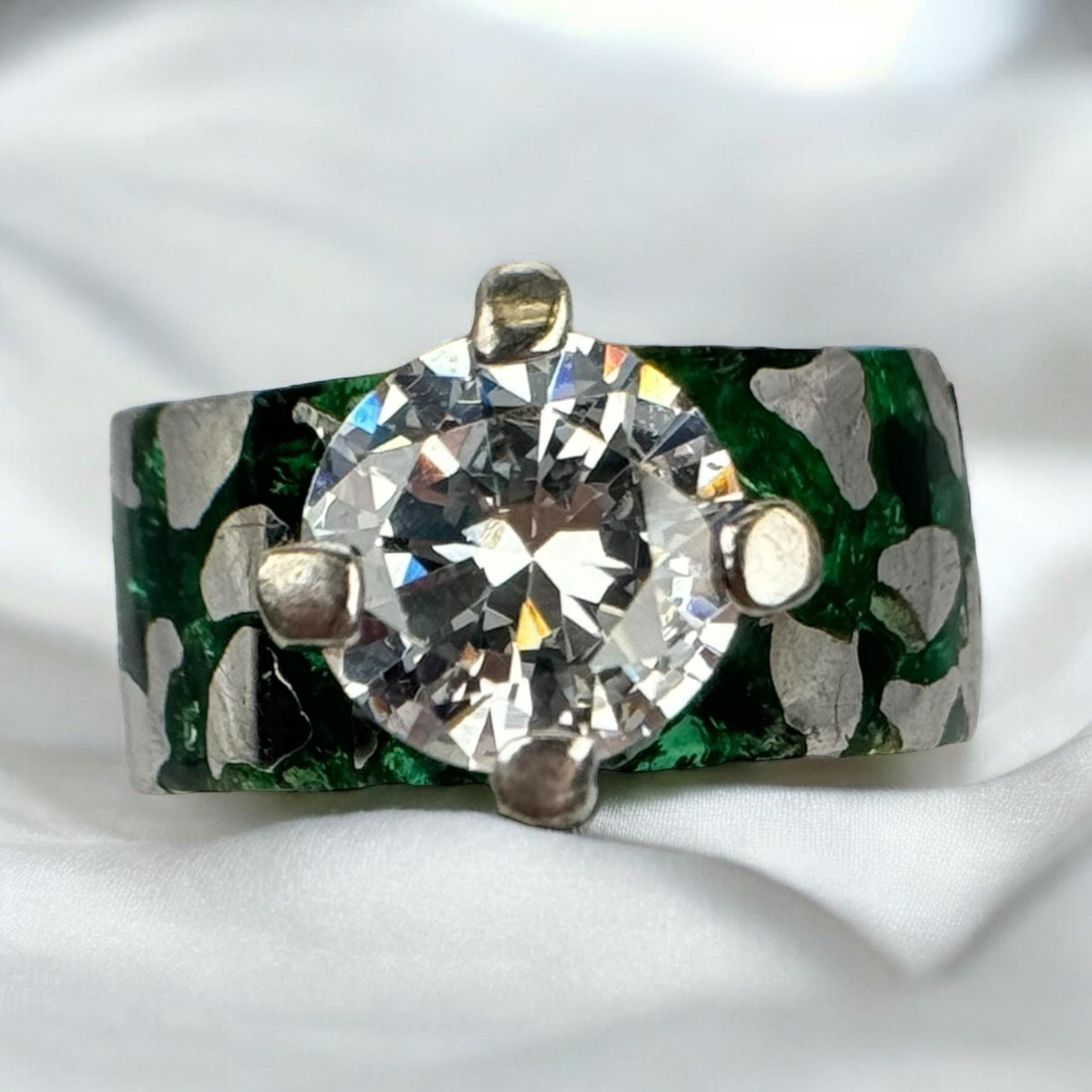 Bague Fantaisie Vintage Créateur - Taille 57, Style Rétro Chic