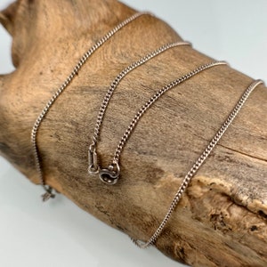 Curb chain 835 silver 45 cm long 1.2 wide vintage gift design necklace silver chain solid chain