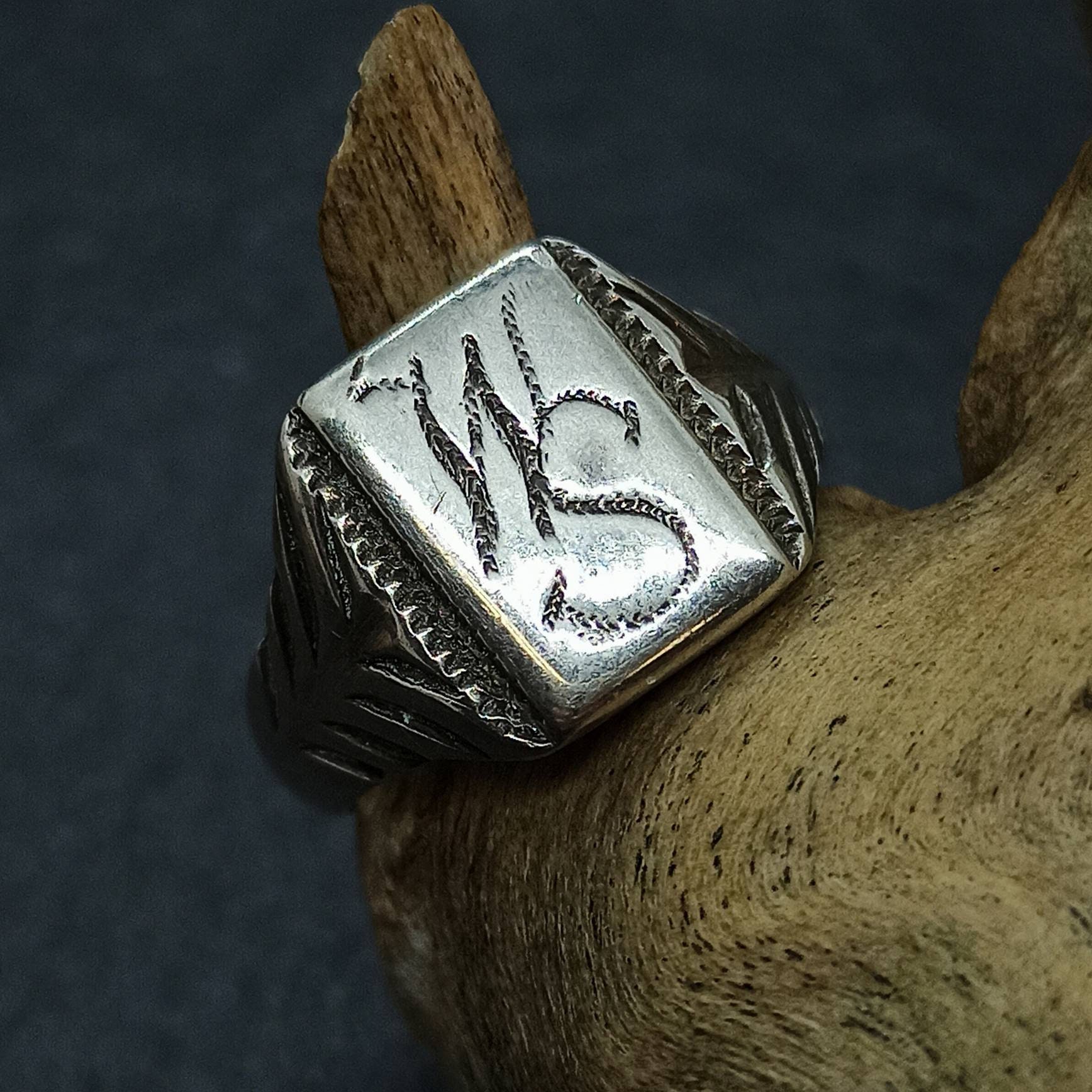Impressive Signet Ring 925 Silver 17.5 Mm Size 55 Ring