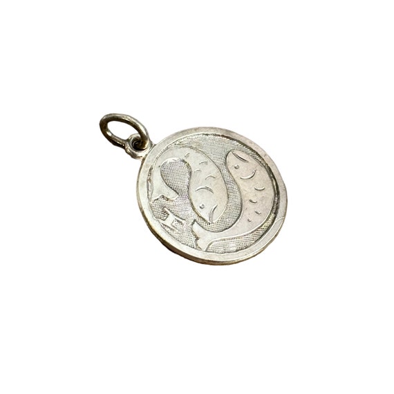 Pisces necklace pendant 925 silver vintage gift p… - image 6