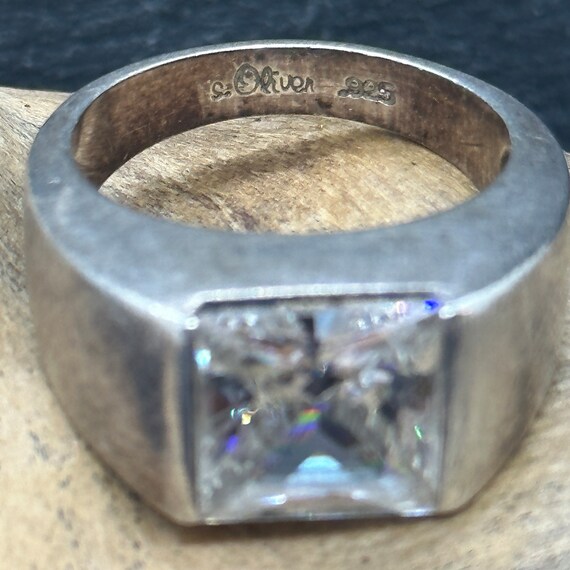 Gemstone ring 925 silver s.Oliver Vintage 18.8 mm… - image 6