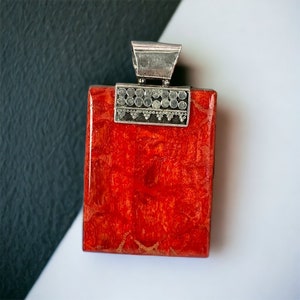 Stylish necklace pendant 925 silver 51 x 31 mm vintage design noble gift ladies pendant rare retro timeless