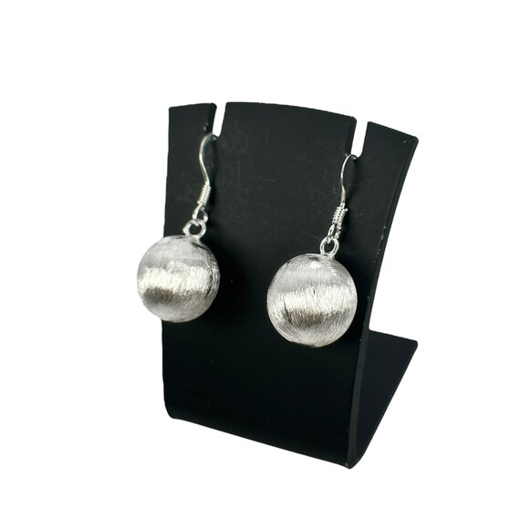 Design hanging earrings 925 silver ball modern gi… - image 6