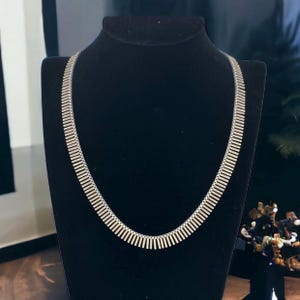 Exclusive necklace 835 silver 41-46 cm long chain vintage silver chain necklace eye-catcher design retro timeless modern