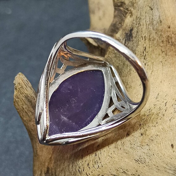 Bague elegante 925 Argent Vintage Taille 57 18.1mm Gemstone Cadeau Noble Argent Bague Patine Femmes Design Exclusif Accroche regard Etsy France