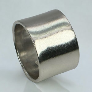 Smooth ring 18 mm size 56 925 silver gift eye-catcher patina vintage silver ring women men retro luxury modern exclusive rarity