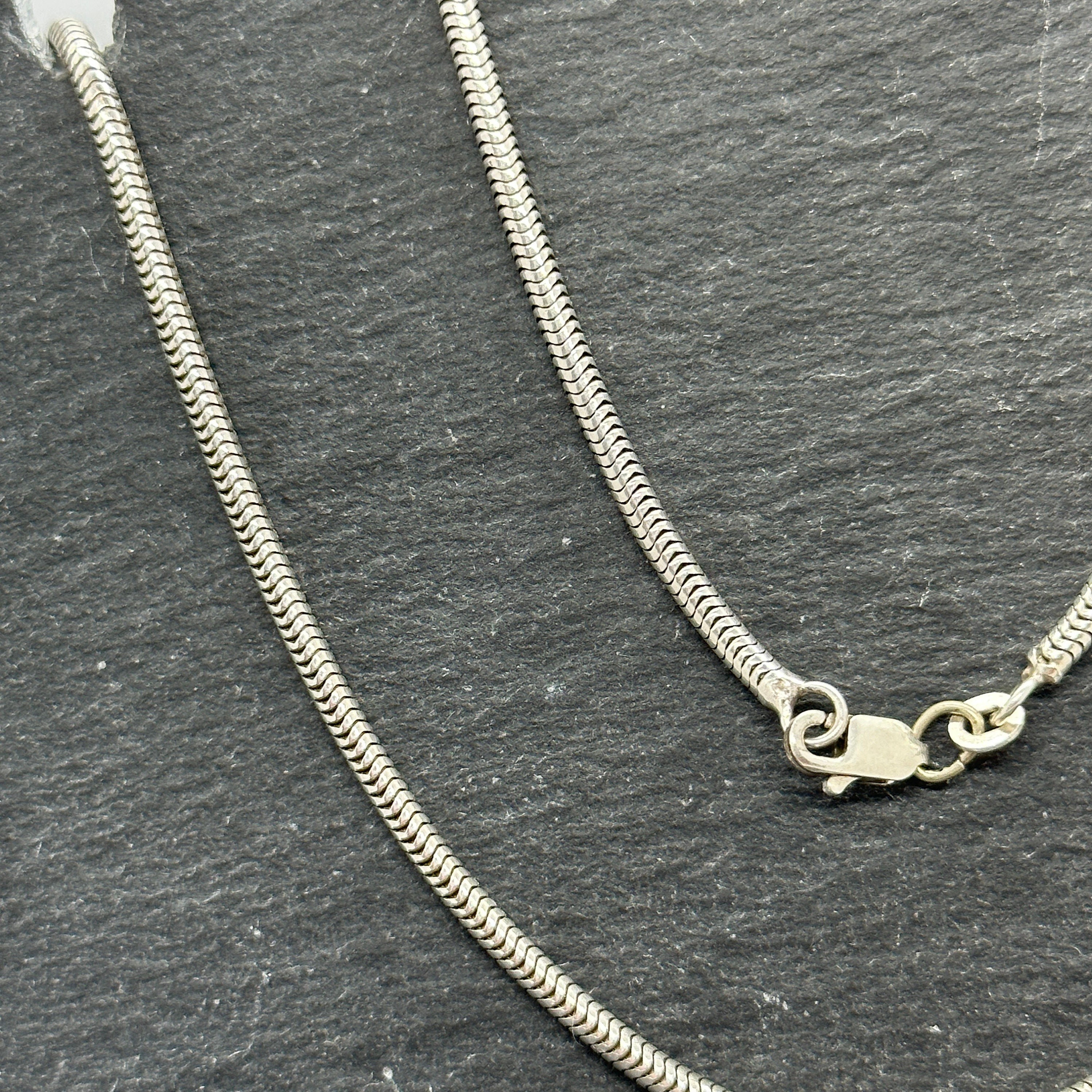 Collier Balinais Unisexe En Argent Sterling 925 - Chaîne Serpent 4,5 Mm - Neuf Sans Boîte
