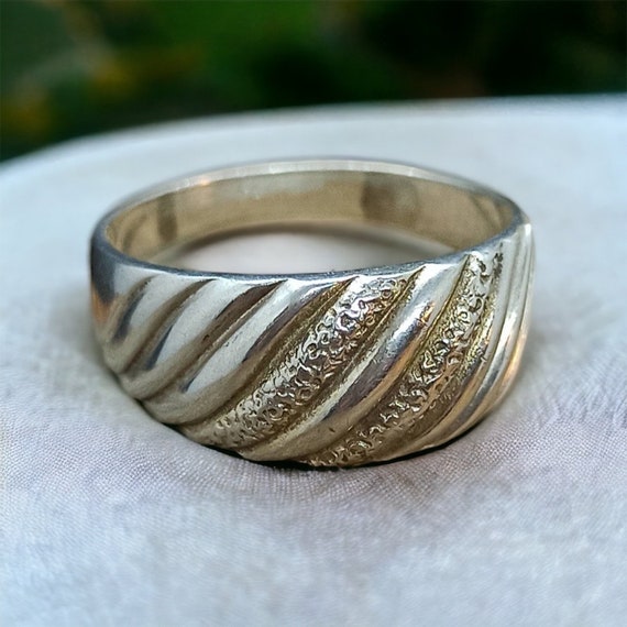 Vintage Ring Real Silver Size 62 19.7 Mm Women Men Silver Ring