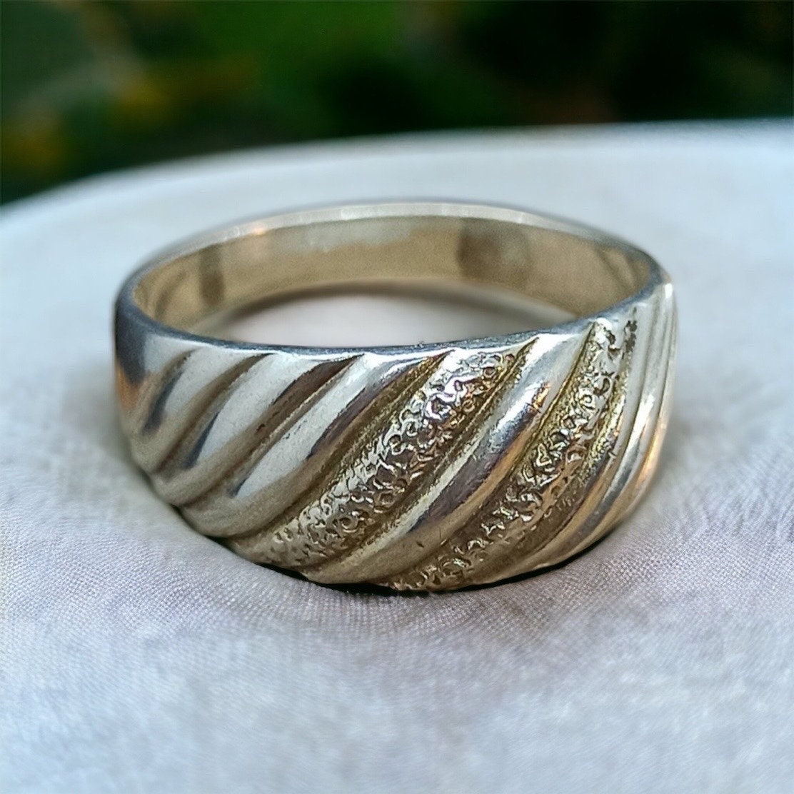Vintage Ring Real Silver Size 62 19.7 Mm Women Men Silver Ring