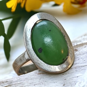 Gemstone Ring 925 Silver Vintage 17.8 mm Size 56 Gift Classy Luxury Fashion Silver Ring with Patina Ladies Design Exclusive Design Eyecatcher