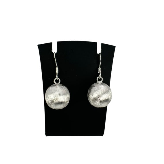 Design hanging earrings 925 silver ball modern gi… - image 3