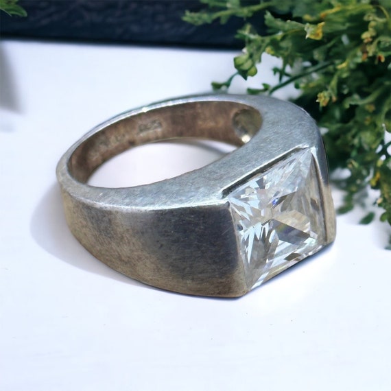 Gemstone ring 925 silver s.Oliver Vintage 18.8 mm… - image 2