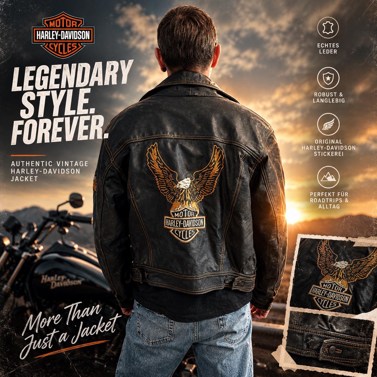 Harley Davidson Used Leather Jacket - Etsy