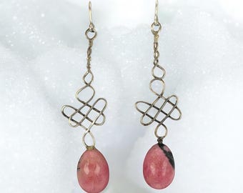 Gemstone drop earrings real silver vintage gift ladies noble luxury earrings hanging exclusive eye-catcher modern luxury rarity