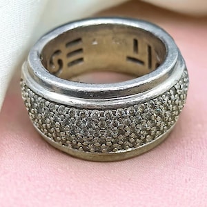 Esprit ring 925 silver vintage 17.4 mm size 54 gift noble silver ring with patina ladies exclusive design eye-catcher