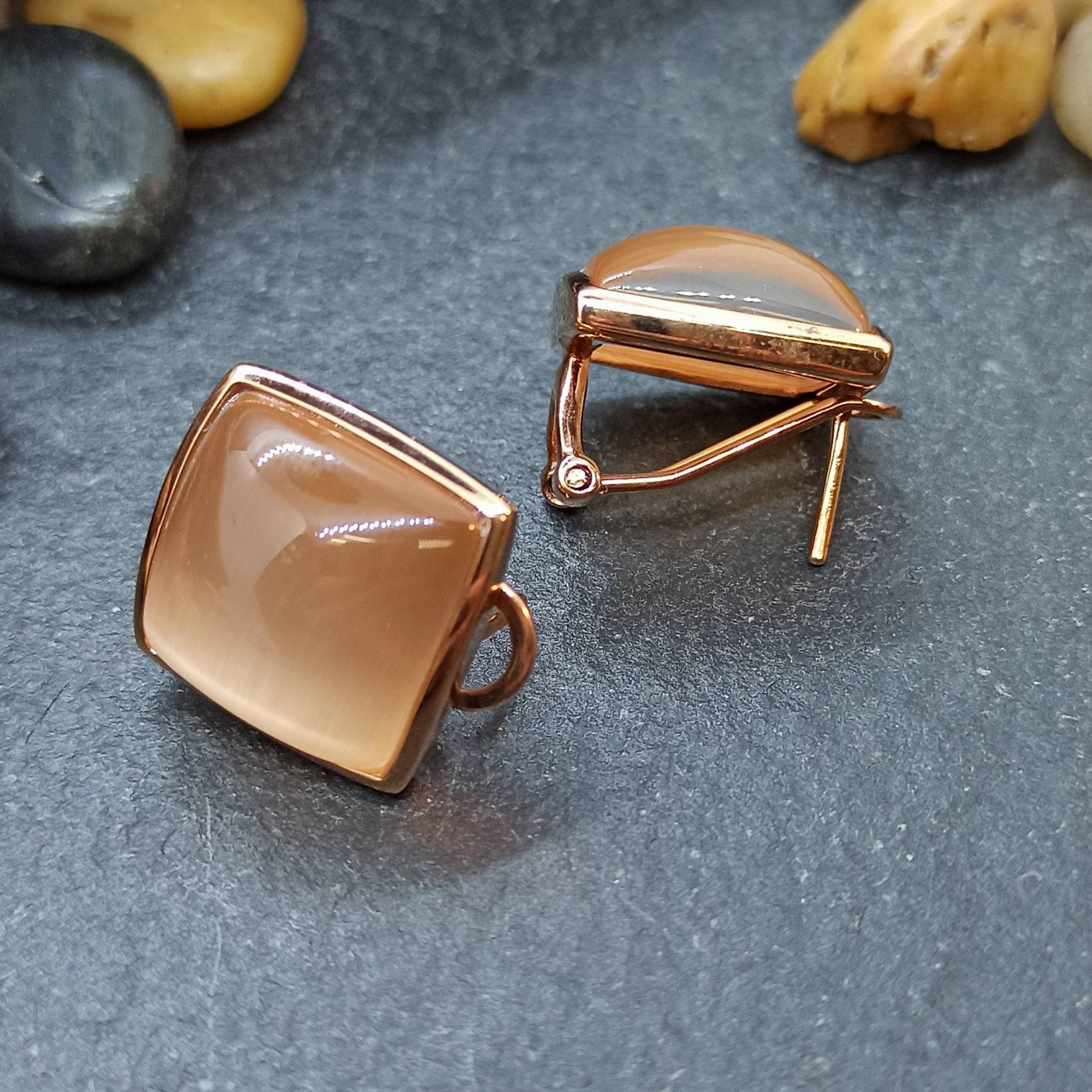 Orecchini pendenti in argento sterling fatti a mano: gioielli floreali vintage - Italia