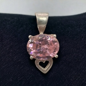 Stylish pendant 925 silver 20 x 10 mm chain pendant zirconia vintage elegant design gift ladies retro timeless