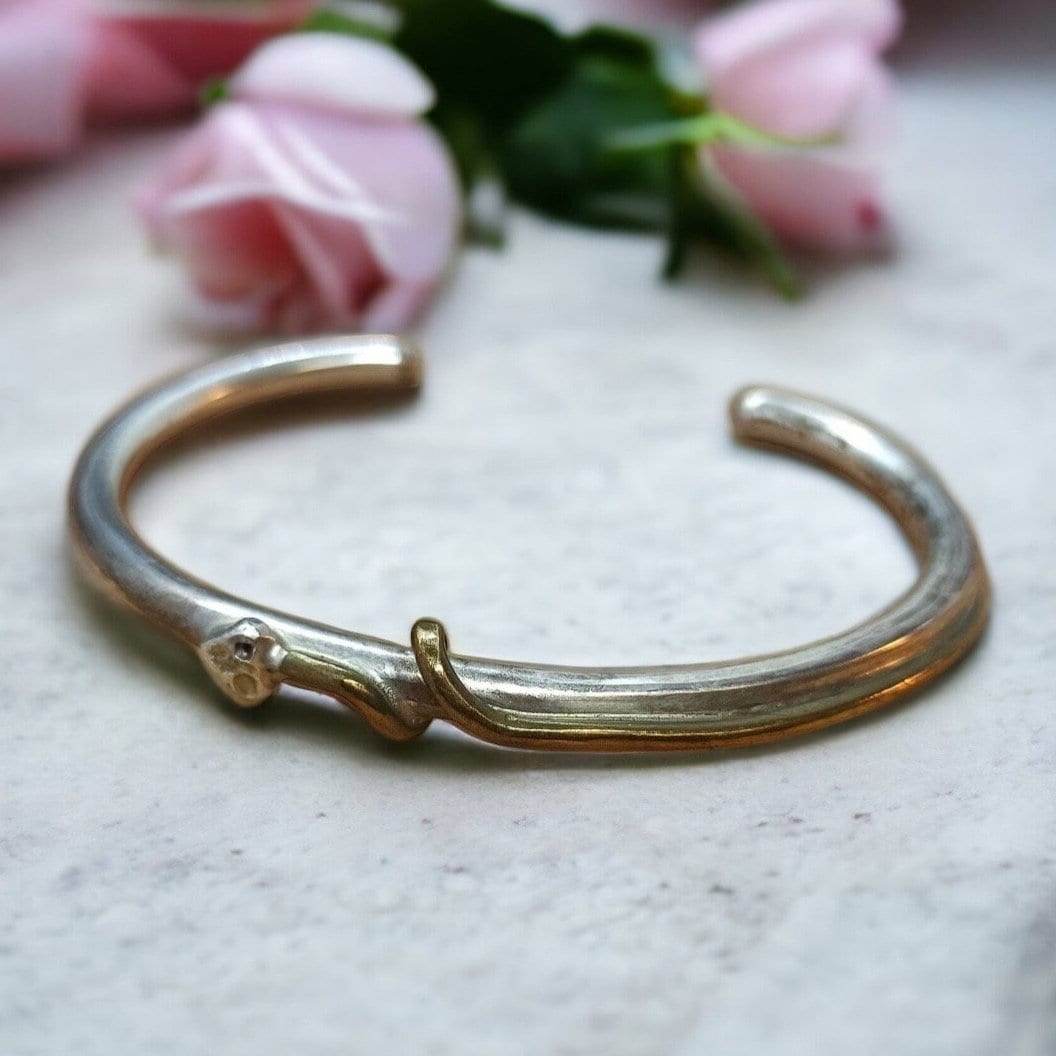 Design bangle vintage real silver 5.9 cm diameter inside with patina eye-catcher exclusive luxury retro solid rarity rare