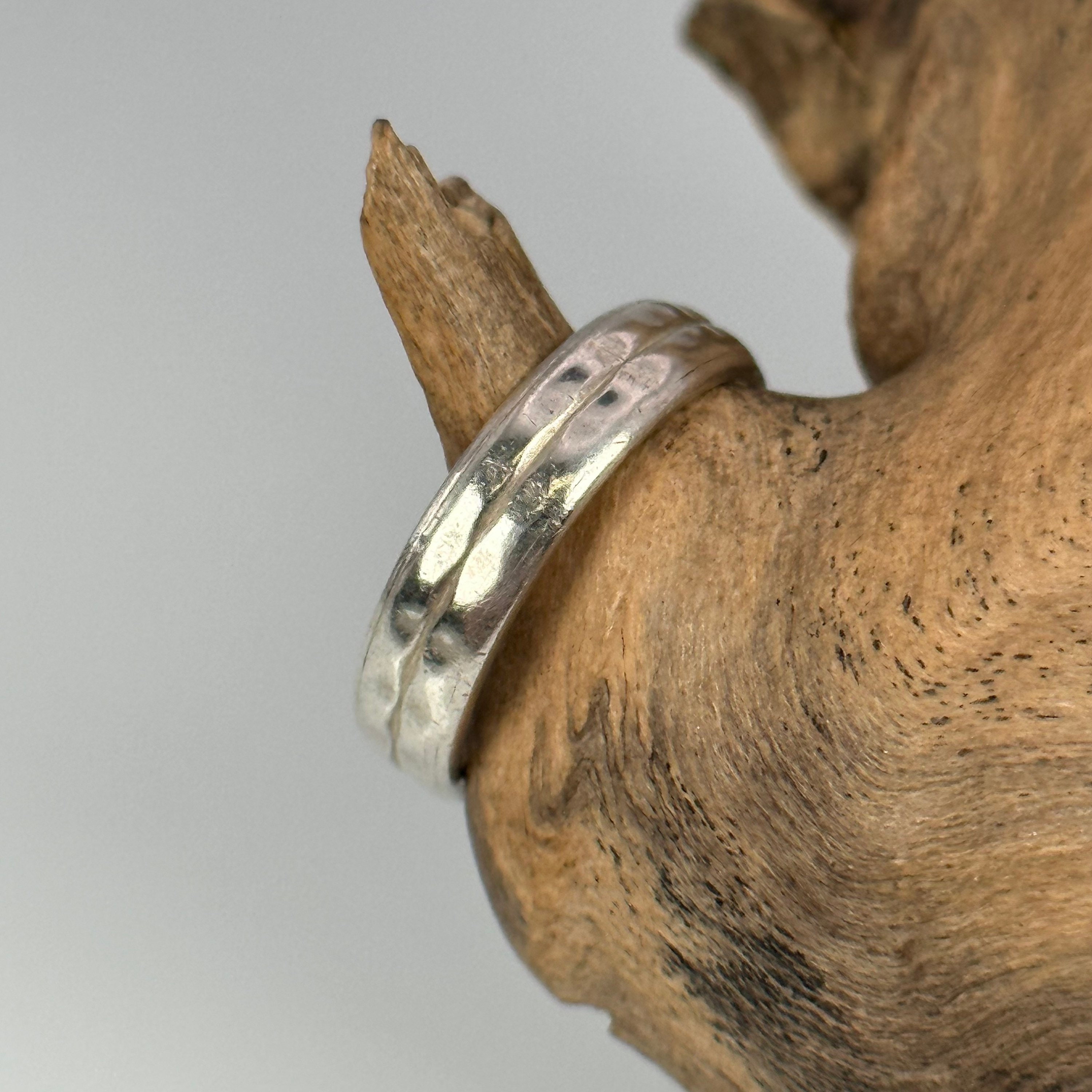 Exclusive Ring Smooth 925 Silver Vintage Gift Women Men 16.2
