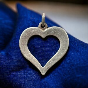 Heart 925 Silver Vintage Gift 23 x 19 mm with Patina Pendant Necklace Pendant Retro Timeless