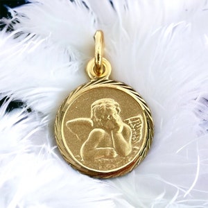 Cupid pendant gold 333 small pendant modern trend love luck wedding bride guardian angel luxury eye-catcher 8kt 8ct 333er