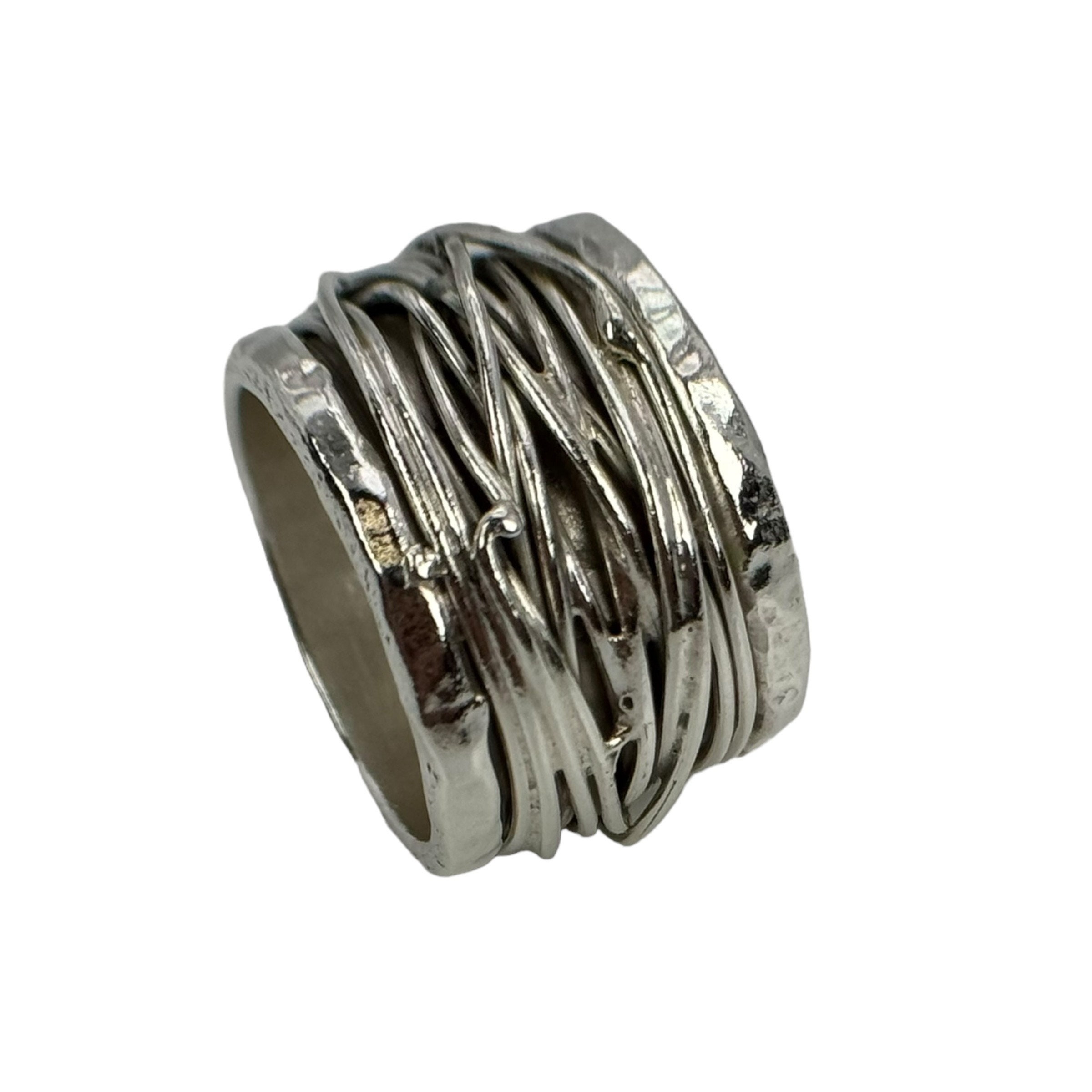 Bague Ancienne Argent Massif 925 - Taille 57 Poids 3 Gr - Vintage