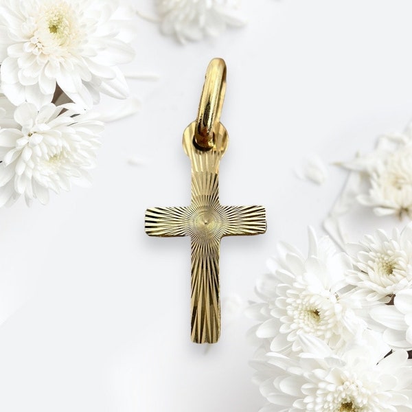 Jesus cross pendant gold 585 pendant modern trend communion holy rare rarity luxury eye-catcher 14kt 14ct 585er