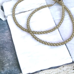 Pearl necklace 925 silver 47 cm 4 mm wide vintage gift exclusive jewelry pearl chain ladies necklace retro timeless modern