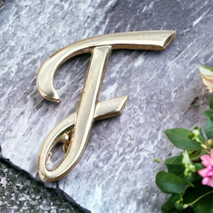 Broche pequeño 925 letra de plata F iniciales regalo abuela broche de plata vintage lujo elegante exclusivo raro retro atemporal