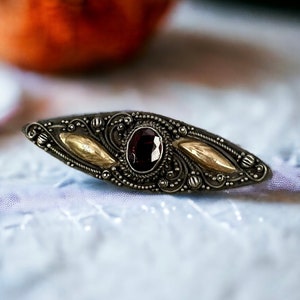 Broche Ancienne Argent Massif 925 – Bouquet De Fleurs – Style Art Déco / Nouveau
