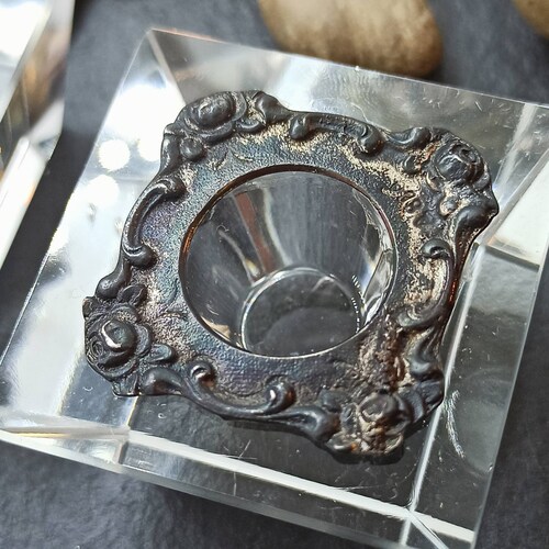 4 Lead Crystal CandleStick 800 Silver Roses Decoration Vintage Patina Luxury Accessories shops Table Decoration Feast Christmas Dinner