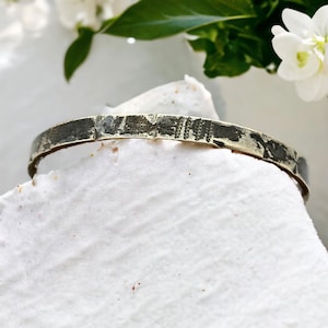 Old bangle real silver 62 mm vintage retro timeless heavy solid noble luxury striking patina eyecatcher