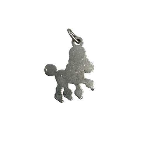 Poodle necklace pendant real silver vintage gift … - image 7